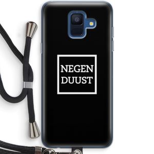 Negenduust black: Samsung Galaxy A6 (2018) Transparant Hoesje met koord