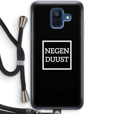 Negenduust black: Samsung Galaxy A6 (2018) Transparant Hoesje met koord