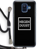 Negenduust black: Samsung Galaxy A6 (2018) Transparant Hoesje met koord