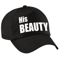 His Beauty pet / cap zwart met witte letters dames