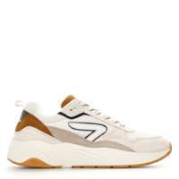 HUB Glide off white/cognac/Dark Coffee Suede Heren