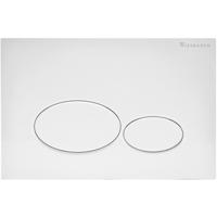 Wiesbaden X32 Glanzende Witte Drukplaat voor Inbouwreservoir