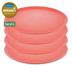 Koziol - Rond bord, 25.5 cm, Set van 4, Organic, Natuur Koraal - Koziol Connect Plate