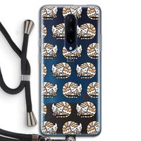 Slapende poes: OnePlus 7 Pro Transparant Hoesje met koord
