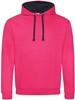 Just Cool JH003 Varsity Hoodie - Hot Pink - XL