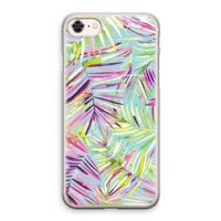 Tropical Palms Blue: iPhone 8 Transparant Hoesje