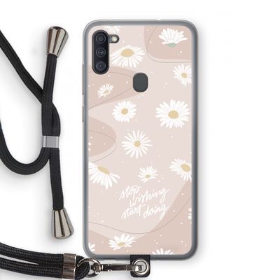 Daydreaming becomes reality: Samsung Galaxy A11 Transparant Hoesje met koord