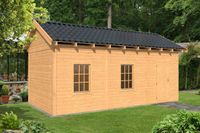 Lariks/Douglas Overkapping Hamar L type 8 blank 690x395 cm- Zadeldak- Onbehandeld lariks Douglas hout- Tuindeco