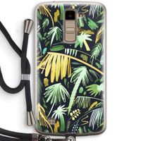 Tropical Palms Dark: LG K10 (2016) Transparant Hoesje met koord
