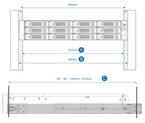 QNAP RAIL-B02 rack-toebehoren