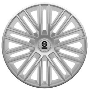 4-Delige Sparco Wieldoppenset Bergamo 16-inch zilver SP1685SV