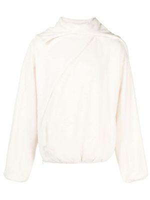 Post Archive Faction hoodie Center à design asymétrique - Blanc