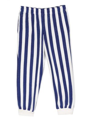 Weekend House Kids. pantalon en coton biologique à lien de resserrage - Bleu