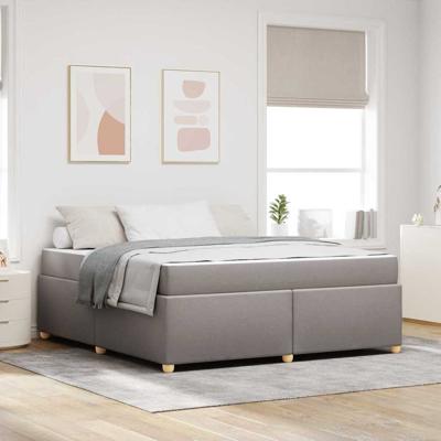Bedframe met matras Taupe 180 x 200 cm Stof