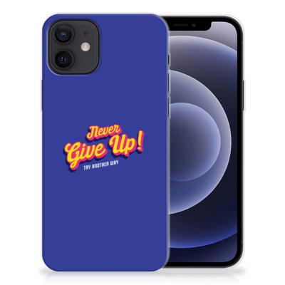 iPhone 12 | 12 Pro (6.1") | Siliconen hoesje | met naam Never Give Up iPhone 12 | 12 Pro (6.1") | Siliconen hoesje | met naam Never Give Up