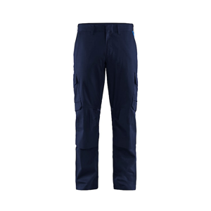 Blåkläder Industrie werkbroek stretch met kniezakken 14481832 | Marineblauw/Korenblauw | Maat 48 - 7330509759172