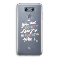 Right Place: LG G6 Transparant Hoesje