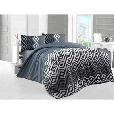 Beddengoedset - 1 dekbedovertrek 220 x 240 cm + 2 kussenslopen 60 x 60 cm - 65% katoen, 35% polyester - Grijs