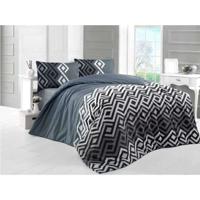 Beddengoedset - 1 dekbedovertrek 220 x 240 cm + 2 kussenslopen 60 x 60 cm - 65% katoen, 35% polyester - Grijs
