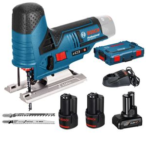 Bosch Blauw GST 12V-70 Professional Accu decoupeerzaag | in L-Boxx | 12v 2.5Ah + extra accu 4.0Ah - 0615990HL3