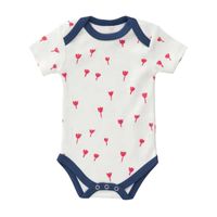 Fresk romper korte mouw Tulip red Maat