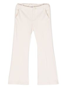 Moschino Kids pantalon à logo brodé - Tons neutres