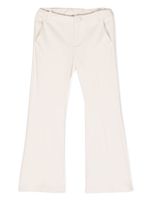 Moschino Kids pantalon à logo brodé - Tons neutres