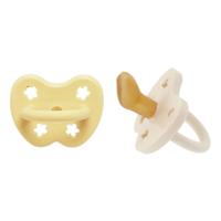 Hevea Speentje 3-36 maanden dental duo Pale Butter / Milky White