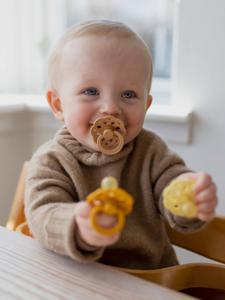 Set van 2 BIBS Bohème-fopspenen, maat 1 van 0 tot 6 maanden zandbeige