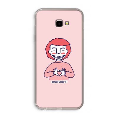 Hartje: Samsung Galaxy J4 Plus Transparant Hoesje