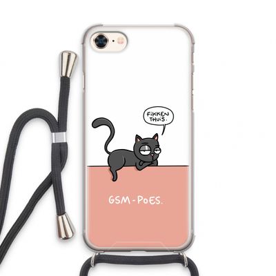 GSM poes: iPhone 8 Transparant Hoesje met koord
