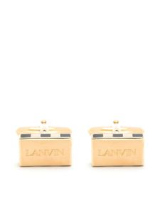 Lanvin boutons de manchette à logo gravé - Or