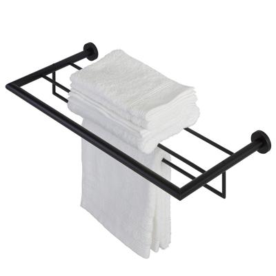 Handdoekrek Geesa Nemox | 60 cm | Met plateau | Zwart