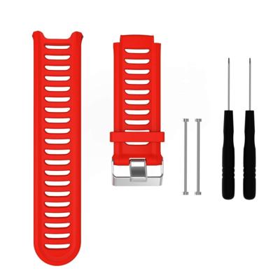 Effen kleur Silicone polsbandje voor Garmin Forerunner 910XT (rood)