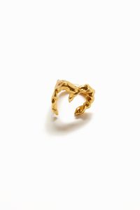 Vergulde ring met de letter M Zalio