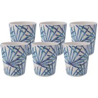 Kunststof/melamine drinkbeker met print - 6x - 9 x 11 cm - 440 ml