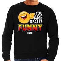 Funny emoticon sweater You are really funny zwart heren - thumbnail