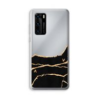 Gouden marmer: Huawei P40 Transparant Hoesje