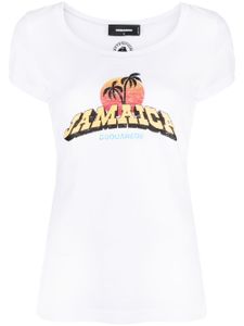 DSQUARED2 t-shirt à logo imprimé - Blanc