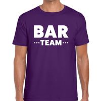 Bar team / personeel tekst t-shirt paars heren