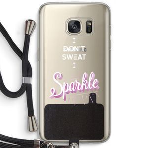Sparkle quote: Samsung Galaxy S7 Transparant Hoesje met koord