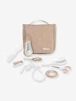 Toiletartikelen etui en 10 benodigdheden / toebehoren beige