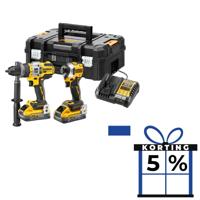 DeWALT DCK2052H2T Accu Combiset DCD999 + DCF850 Brushless 18V POWERSTACK 5.0Ah in TSTAK - 2-delig