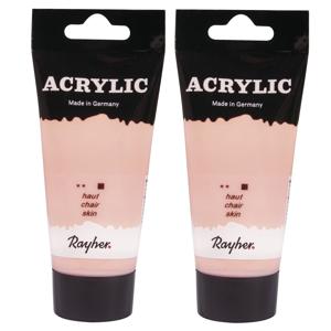 Acrylverf/hobbyverf op waterbasis - 2x - roze - 75 ml - Schilderen/knutselen