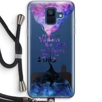 Stars quote: Samsung Galaxy A6 (2018) Transparant Hoesje met koord