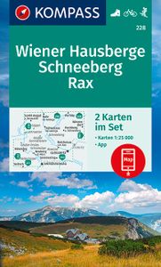 Wandelkaart 228 Wiener Hausberge - Schneeberg - Rax | Kompass