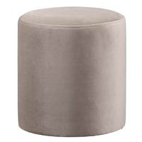 Hocker Wenen - velvet - taupe - 40xØ37 cm - Leen Bakker