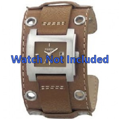 Fossil horlogeband JR8149 Leder Bruin 18mm + standaard stiksel