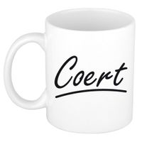 Naam cadeau mok / beker Coert met sierlijke letters 300 ml   - - thumbnail