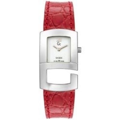 Guess horlogeband I20018L2 / 20018L2 Leder Rood + rood stiksel
